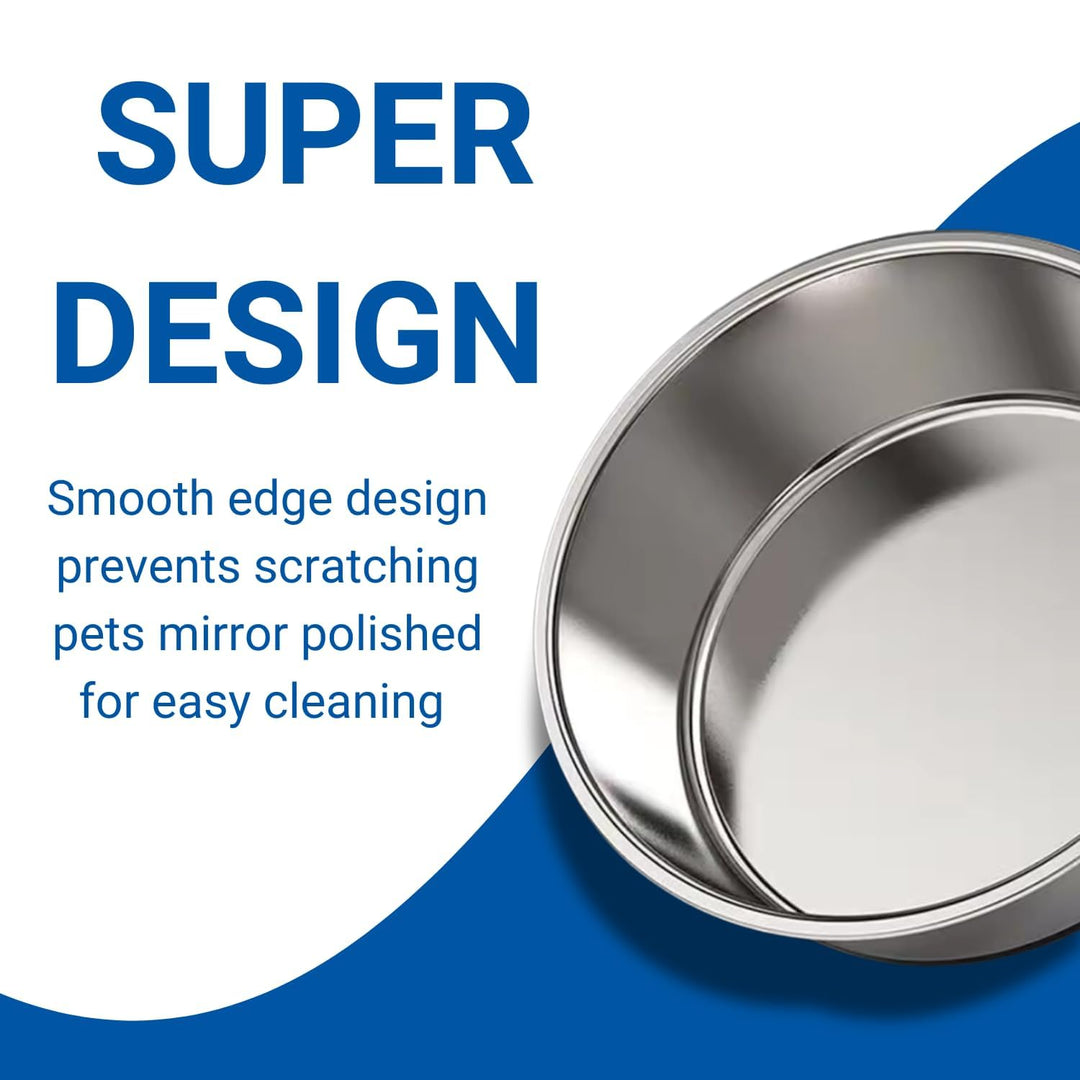 Holy Paws Tuff 'n' Elegant Stainless Steel Pet Bowl