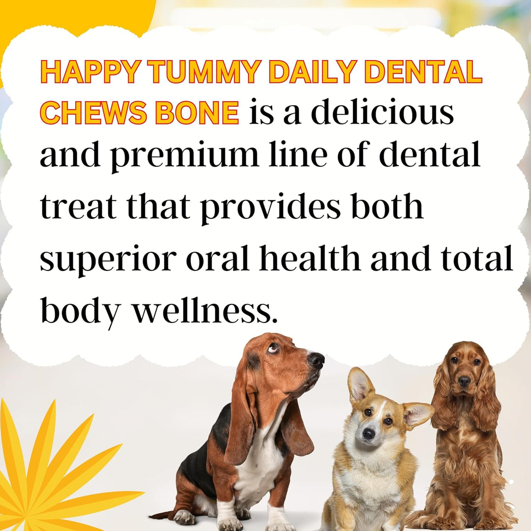 Happy Tummy Mango Dental Chews – Large (7 Pieces, 150g)