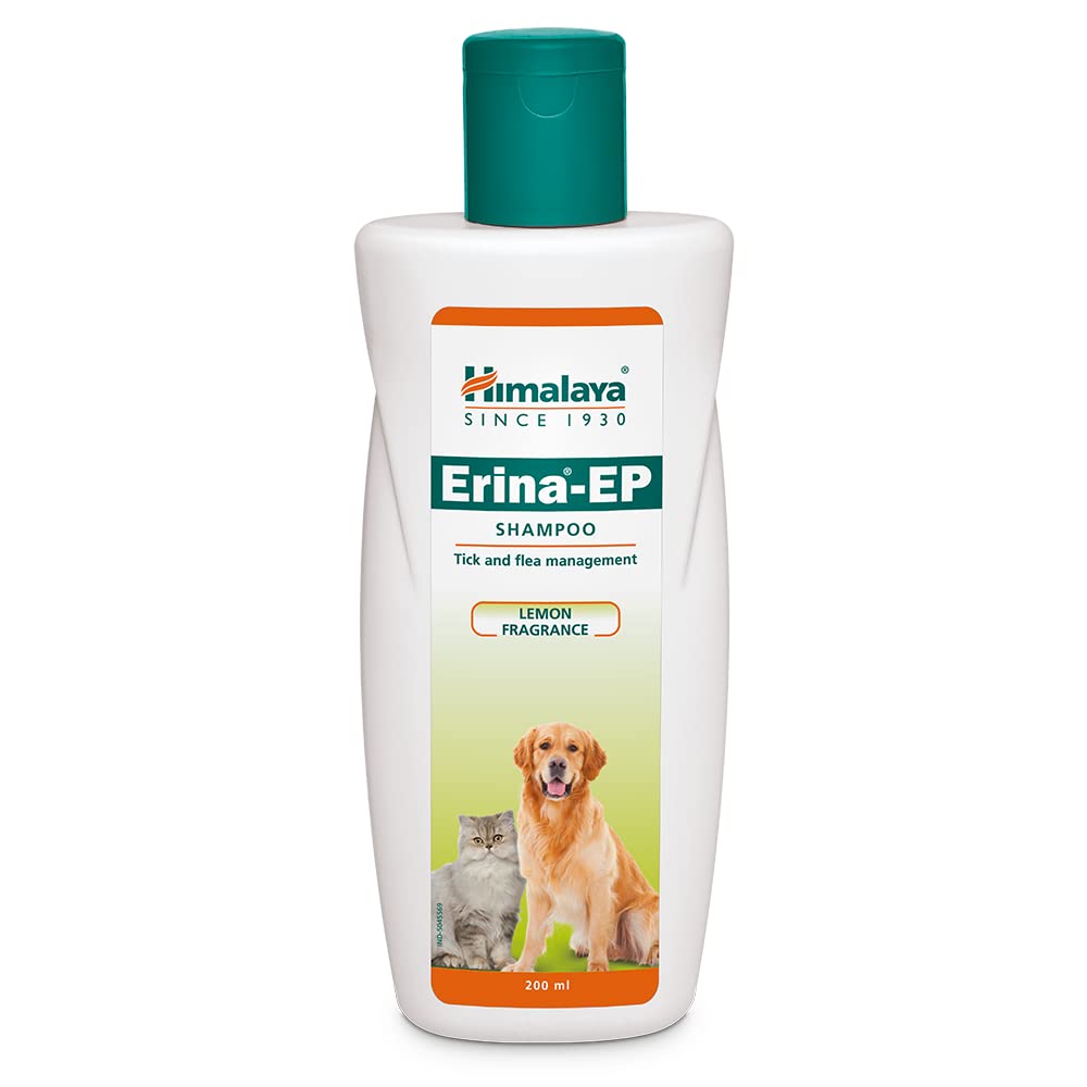 Himalaya Erina-EP Tick and Flea Shampoo for Dogs & Cats - Lemon Fragrance