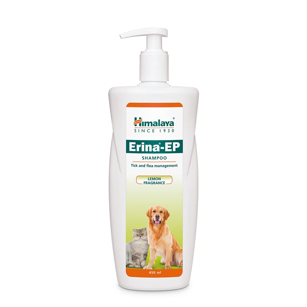 Himalaya Erina-EP Tick and Flea Shampoo for Dogs & Cats - Lemon Fragrance