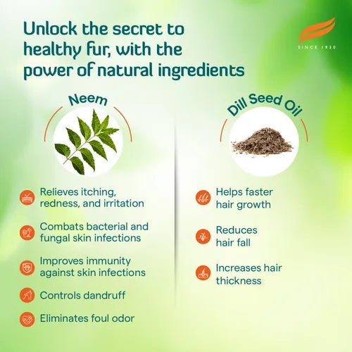 Himalaya Erina Coat Cleanser Shampoo for Dogs and Cats - Minty Fragrance