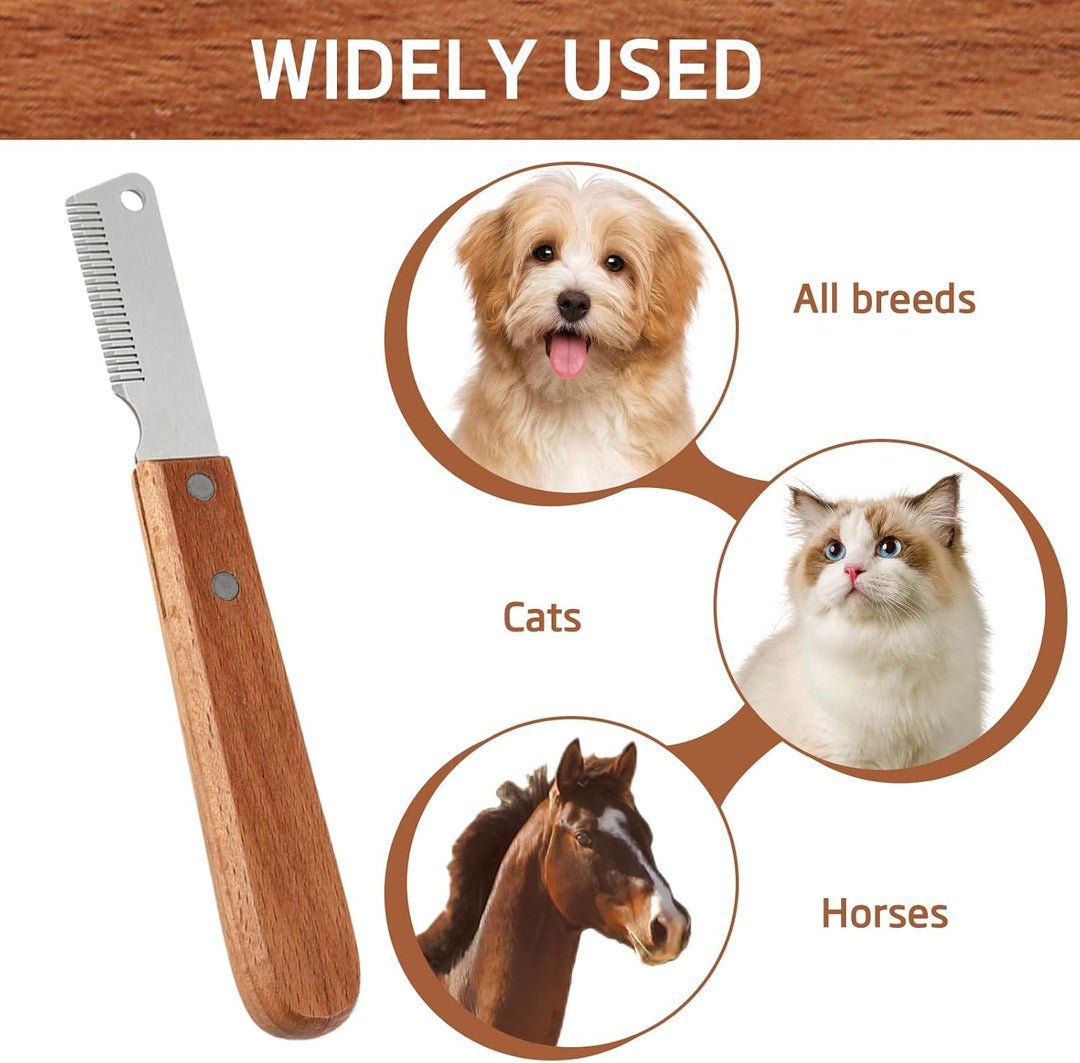 Holy Paws 32mm Professional Stripping Knife – Fine Teeth for Detailed Grooming