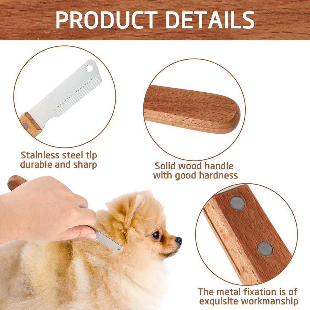 Holy Paws 32mm Professional Stripping Knife – Fine Teeth for Detailed Grooming