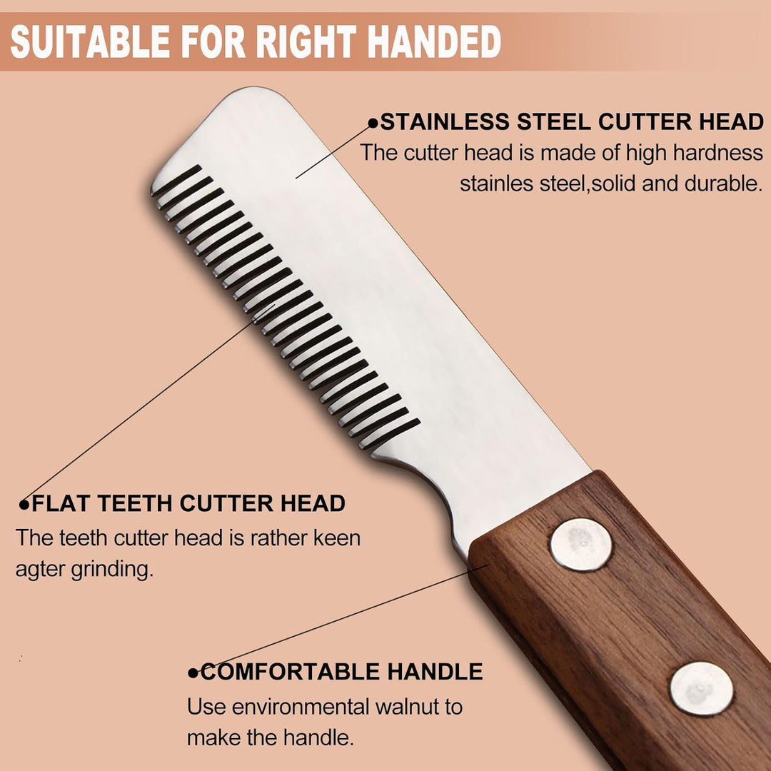 Holy Paws Professional Dog Stripping Knife – 38mm Fine Teeth