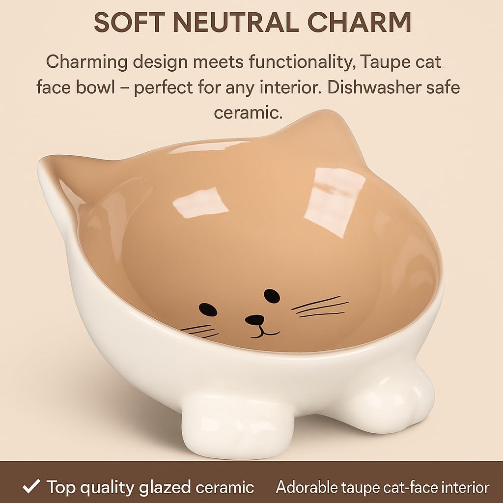 Holy Paws Ceramic Cat Bowl