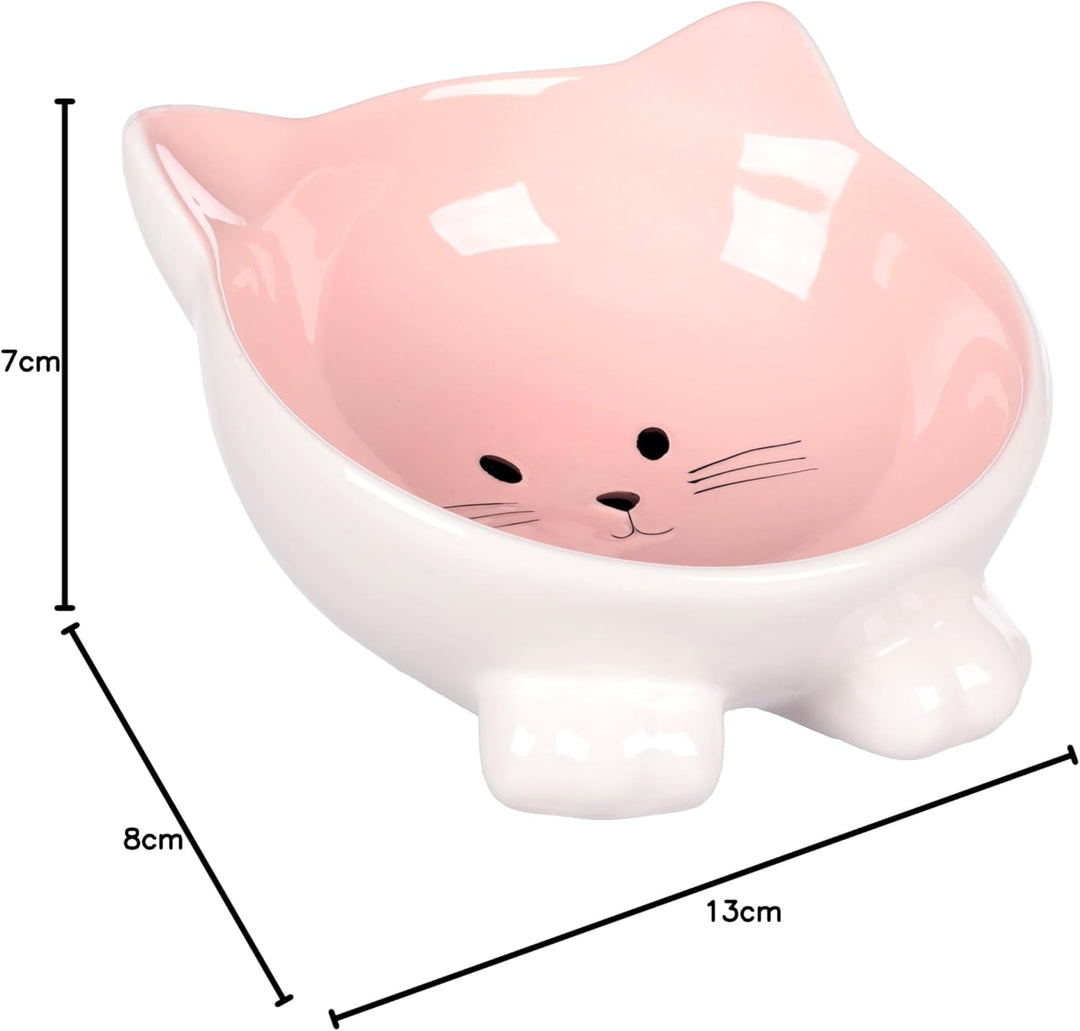 Holy Paws Ceramic Cat Bowl