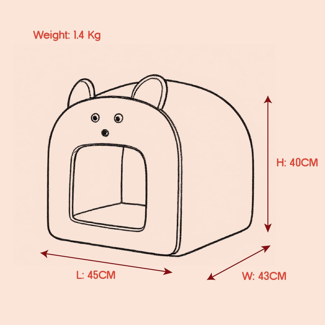 Hut-Small with Face for Pets