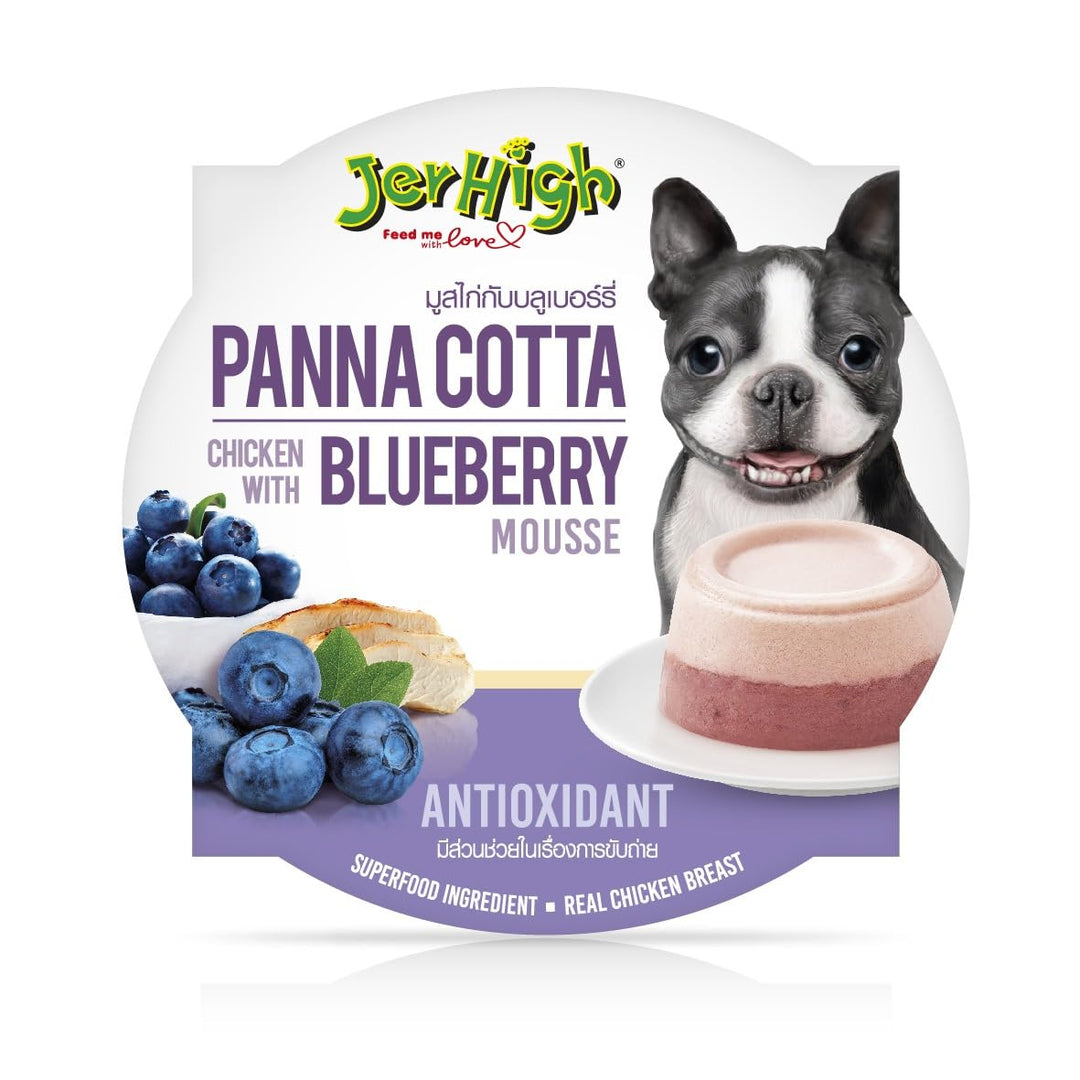 Jerhigh Panna Cotta Dog Treat - Chicken with Blueberry Mousse (70g)