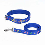 Load image into Gallery viewer, Leash &amp; Collar-Nylon Print Padded for Dogs (Color May Vary)