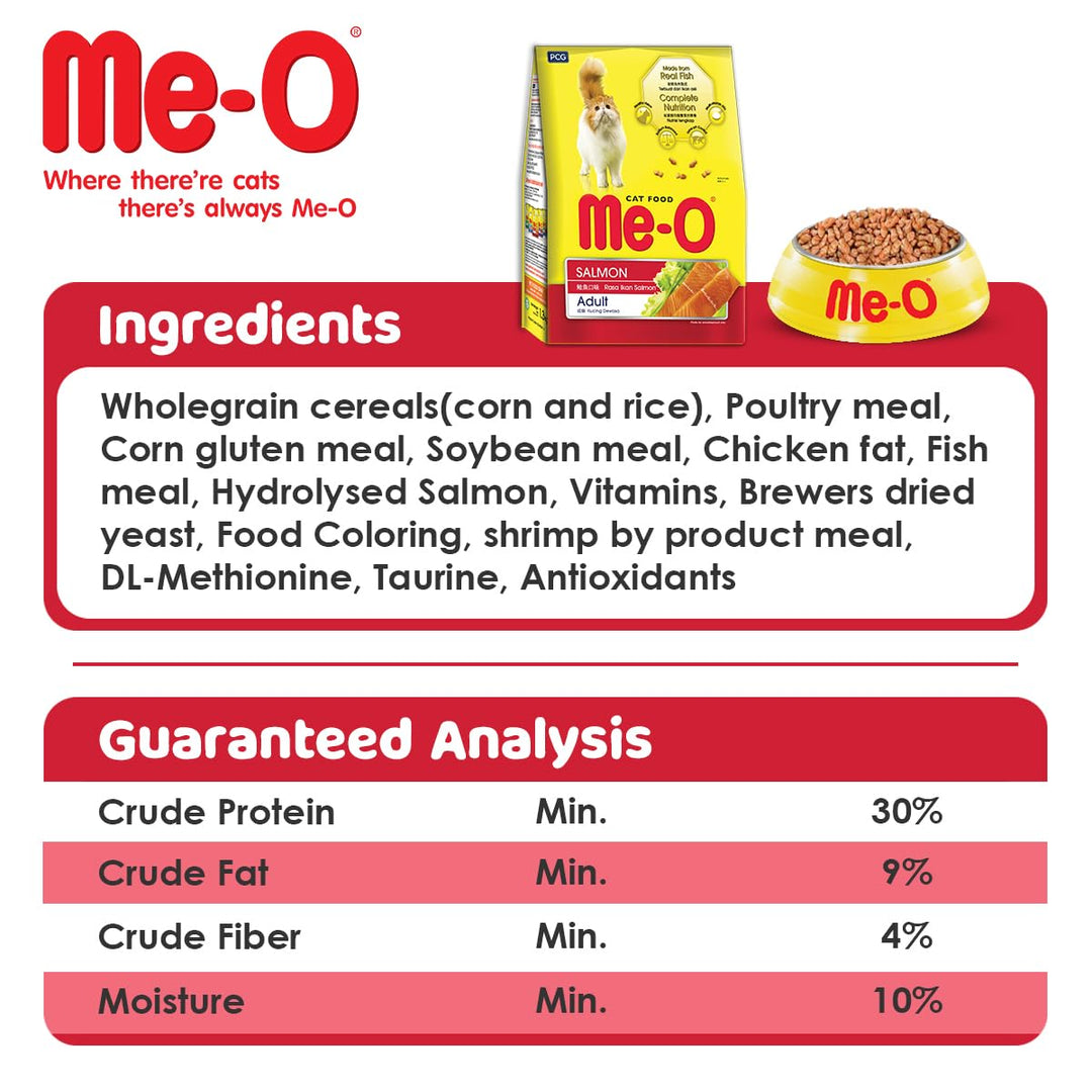 ME-O Adult Salmon Dry Cat Food- 1Kg