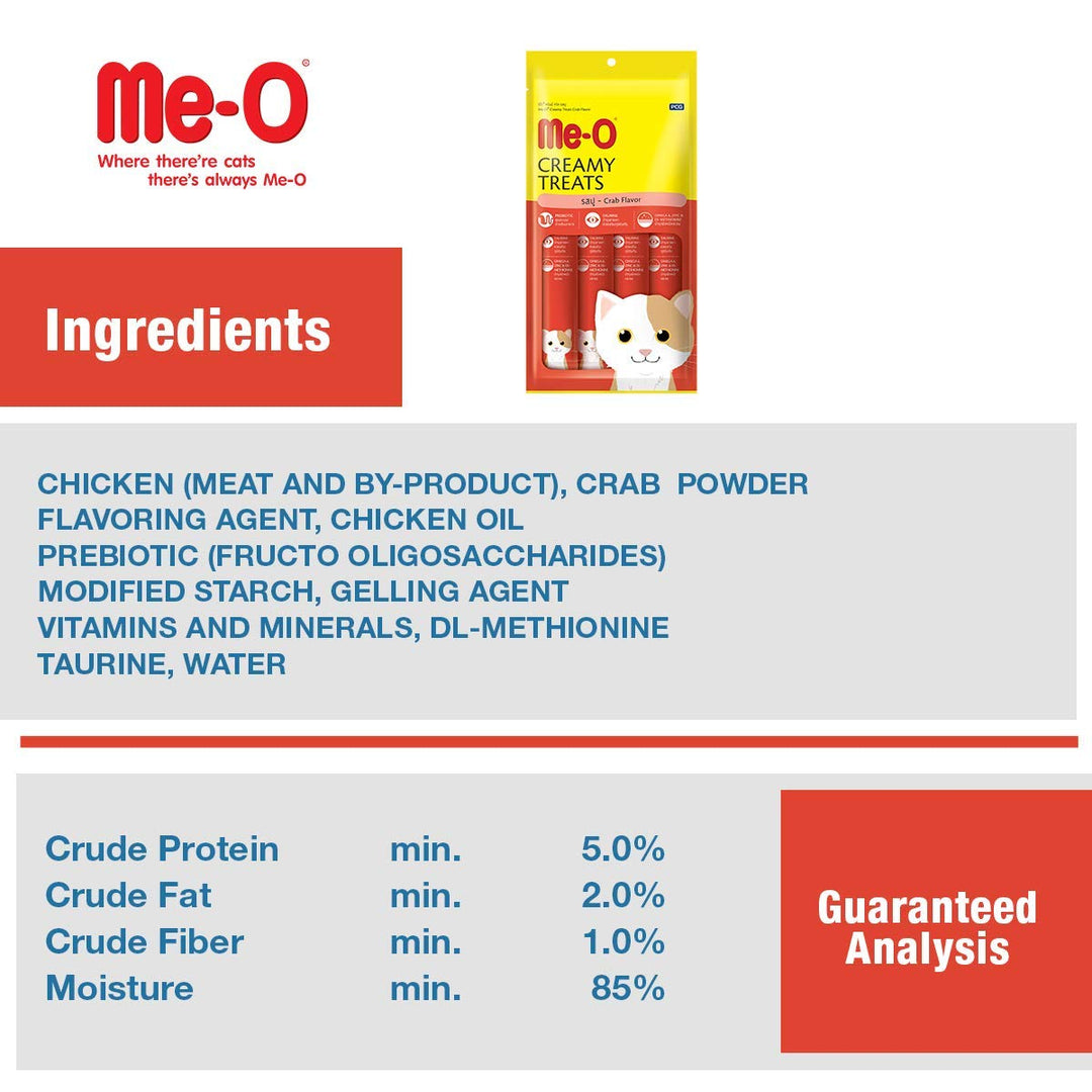 Me-O Creamy Treats Crab Flavour - 75gm