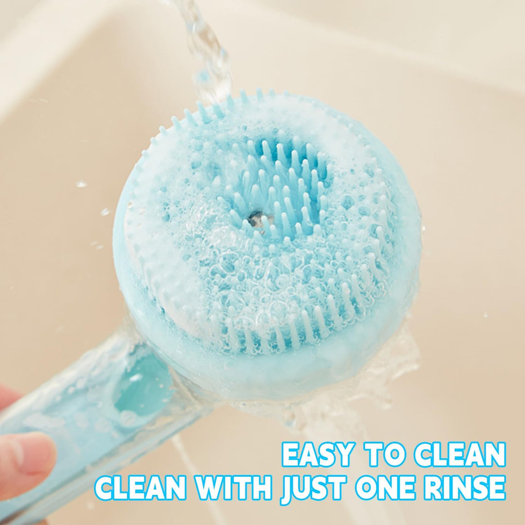 Nunbell Pet Bath Brush & Shampoo Dispenser with Handle