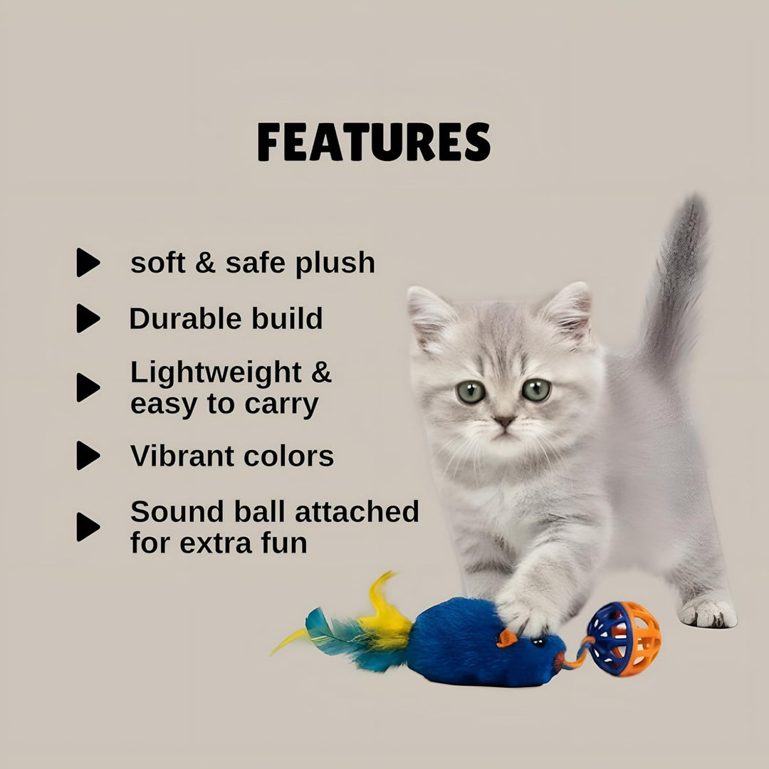 NB Cat Toy- Mouse with Ball