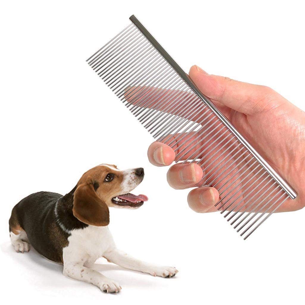 Nunbell Flat Comb for Dogs Long Pins