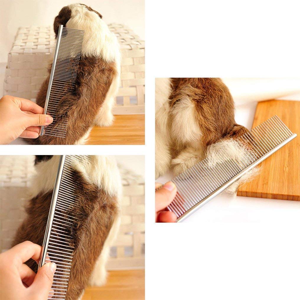 Nunbell Flat Comb for Dogs Long Pins