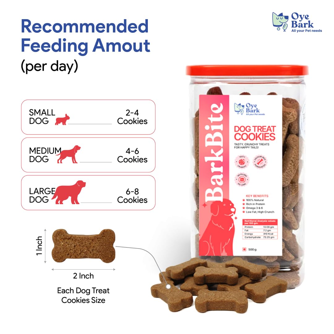 OyeBark BarkBite Premium Dog Cookies - 500g