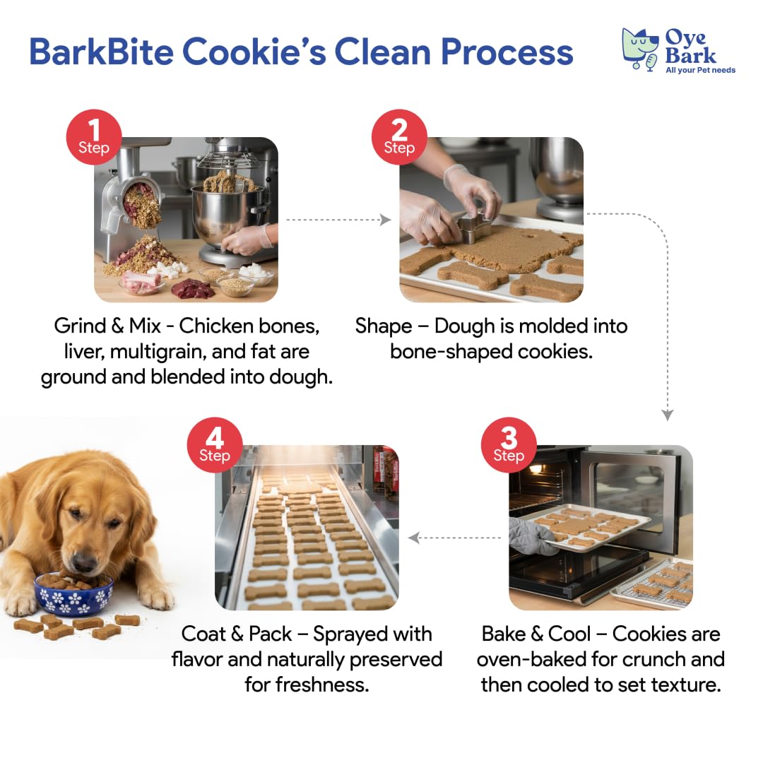 OyeBark BarkBite Premium Dog Cookies - 500g