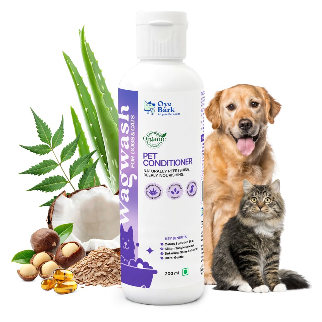 Oye Bark Wagwash Pet Conditioner – Deeply Nourishing & Detangling (200ml)