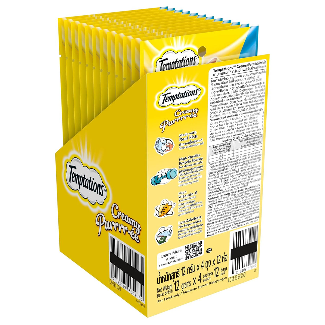Temptations Creamy Purrrr-ée - Chicken and Tuna Flavors Cat Treat