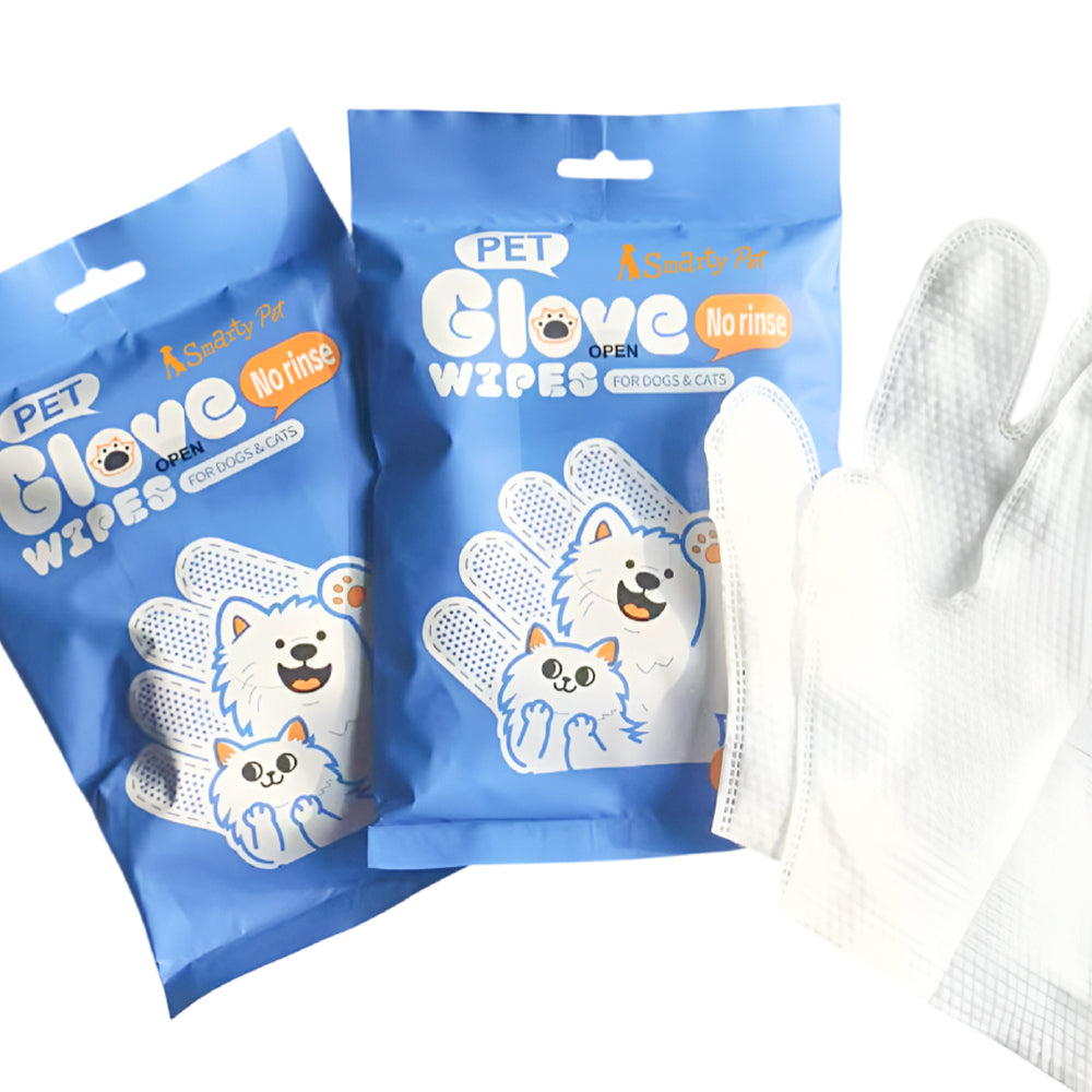 SmartyPet Waterless Pet Glove Wipes for Dogs & Cats