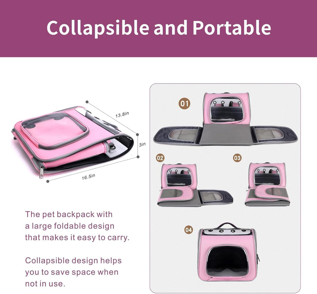 Pet Carry Bag-Transparent Top (Color May Vary)