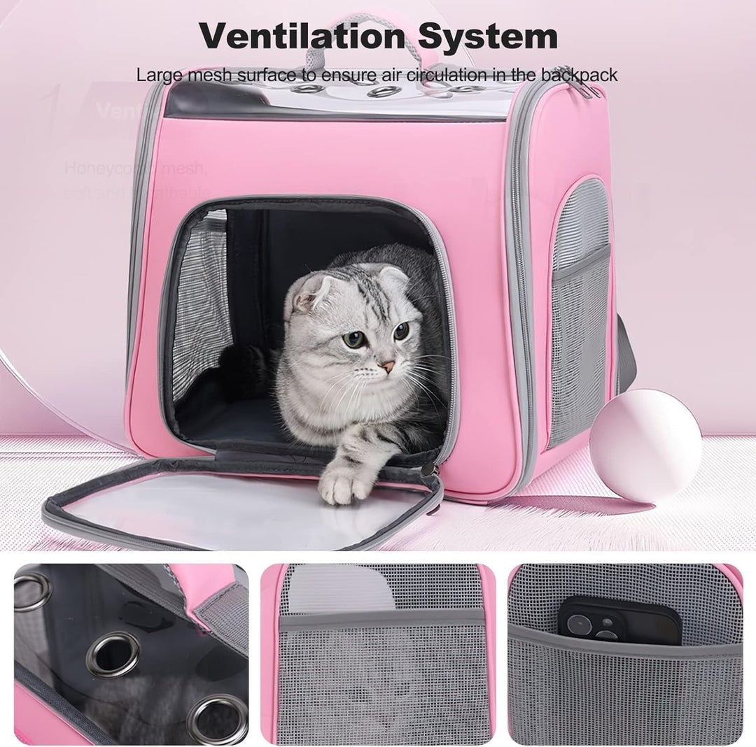 Pet Carry Bag-Transparent Top (Color May Vary)