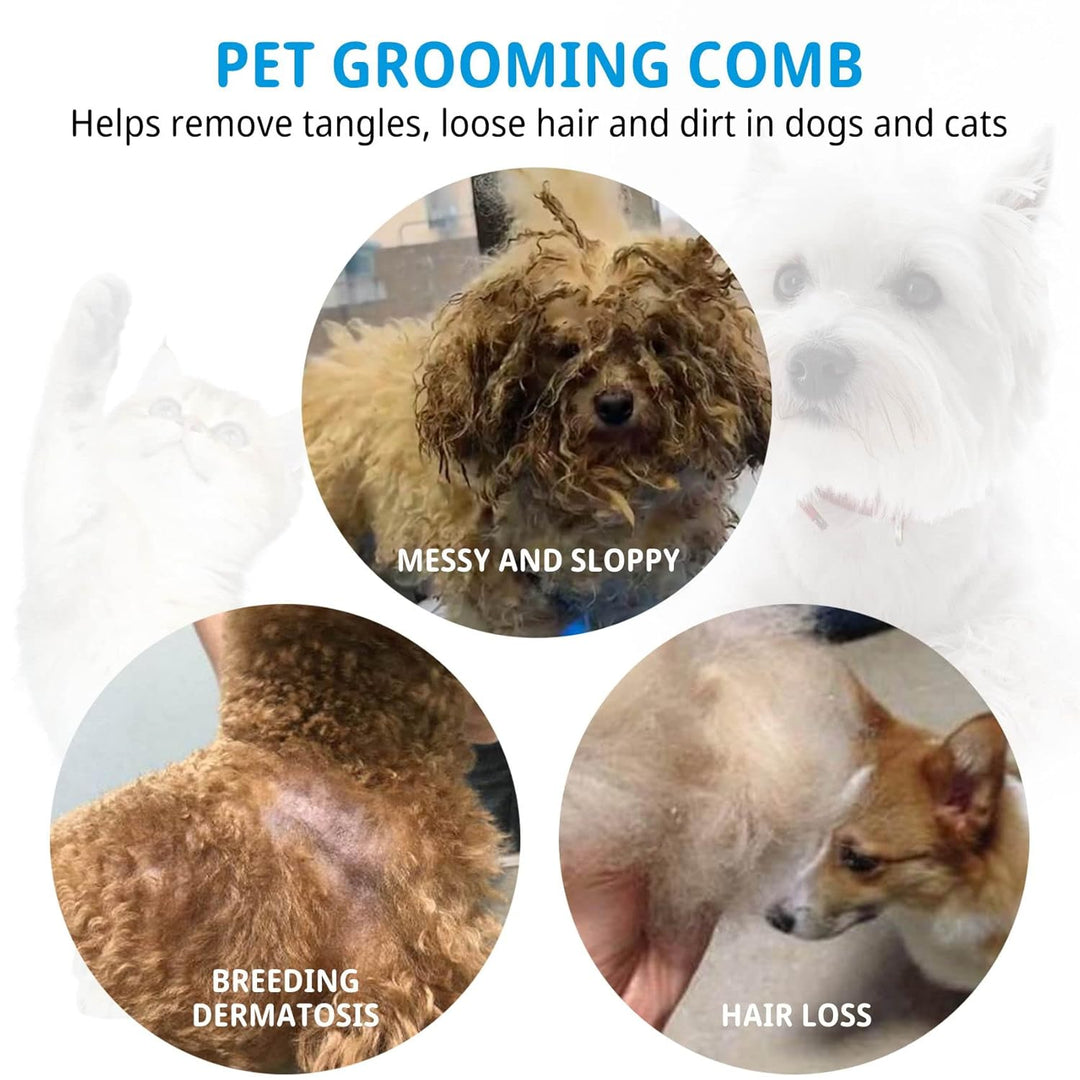 Plastic Flat Handle Flea Comb for Pet