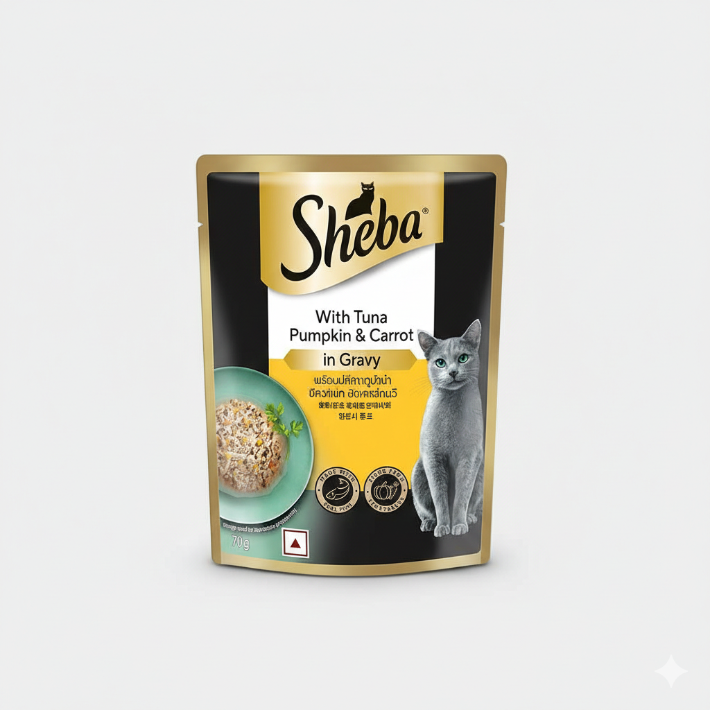 Sheba Adult Tuna Pumpkin & Carrot in Gravy