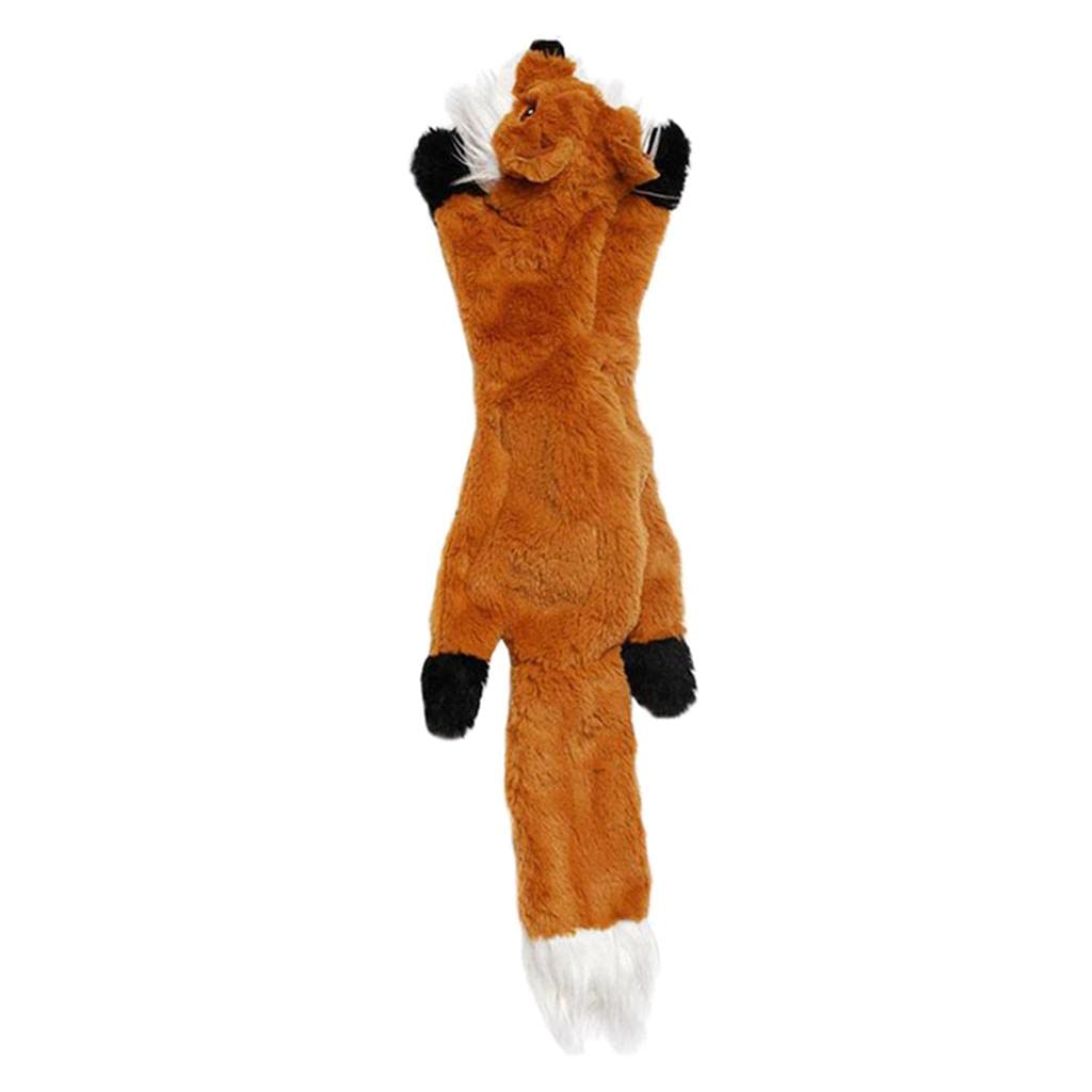 Holy Paws Squeaky Unstuffed Plush Squirrel Dog Toy