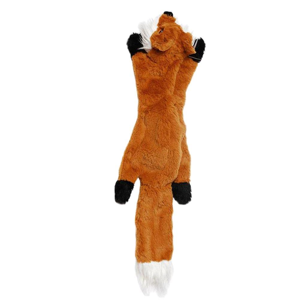 Holy Paws Squeaky Unstuffed Plush Squirrel Dog Toy
