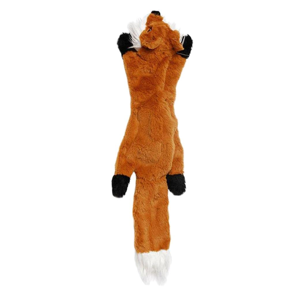 Holy Paws Squeaky Unstuffed Plush Squirrel Dog Toy