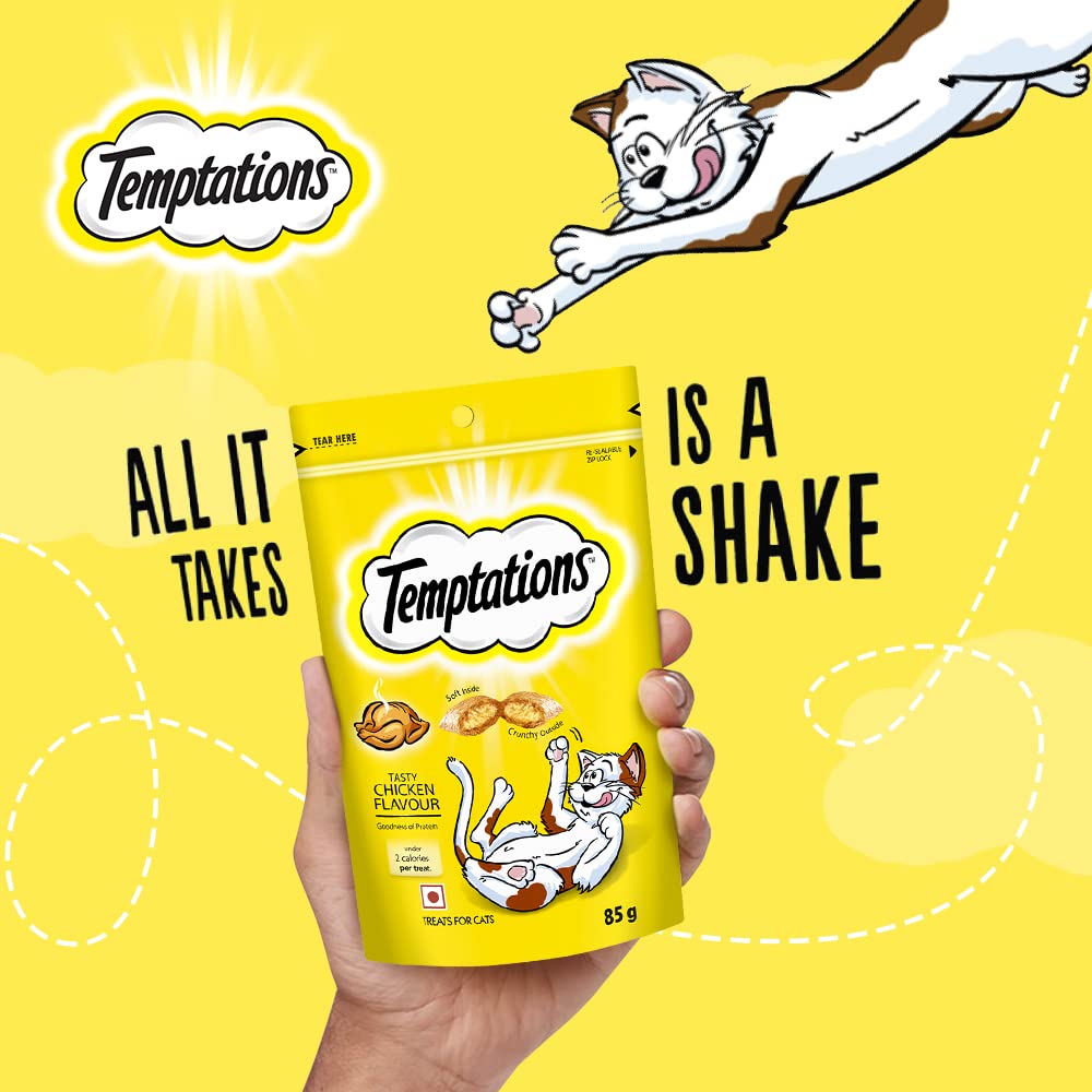 Temptations Tasty Chicken Flavour Cat Treats (85g)