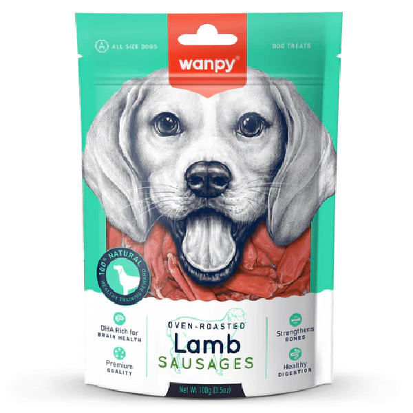 Wanpy Oven-Roasted Lamb Sausages for Dogs (100g)