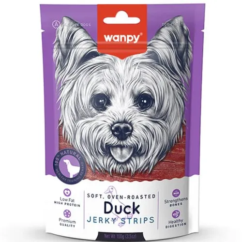 Wanpy Soft Duck Jerky Strips Dog Treats (100g)
