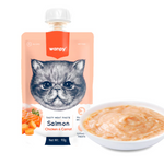 Load image into Gallery viewer, Wanpy Tasty Meat Paste for Cats - Salmon, Chicken &amp; Carrot (90g)