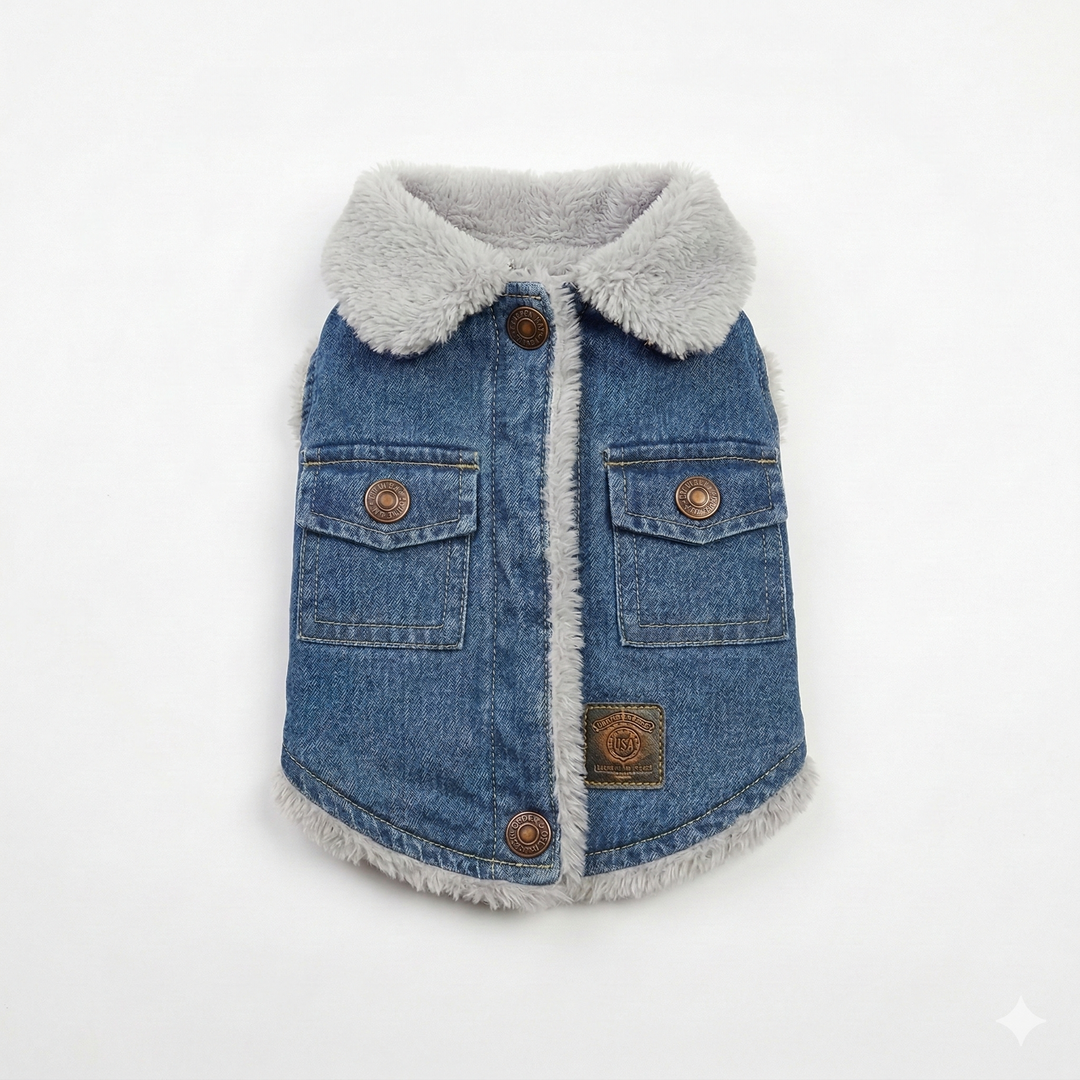 SmartyPet Winter Denim Dog Jacket