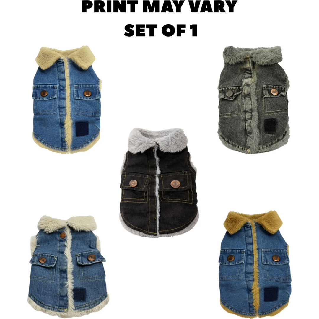 SmartyPet Winter Denim Dog Jacket