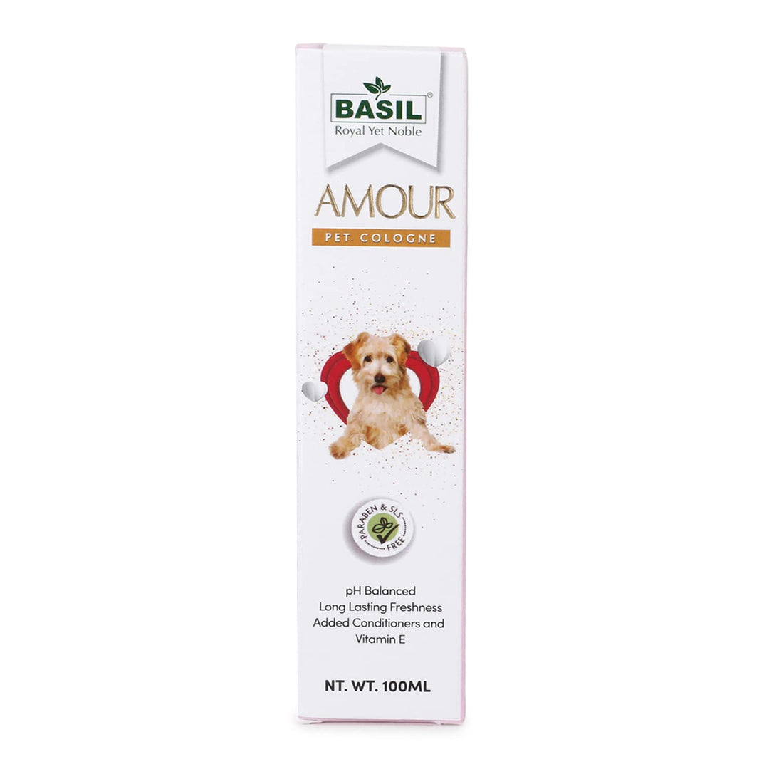 Basil Pet Colognes Amour 100ml – Long-Lasting Fragrance for Dogs & Cats