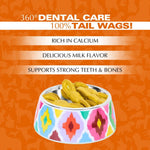 Load image into Gallery viewer, Basil 360° Dental Chew Treat for Dogs – Calcium Milk Flavor, 90gm | Oral Care &amp; Strong Teeth Support