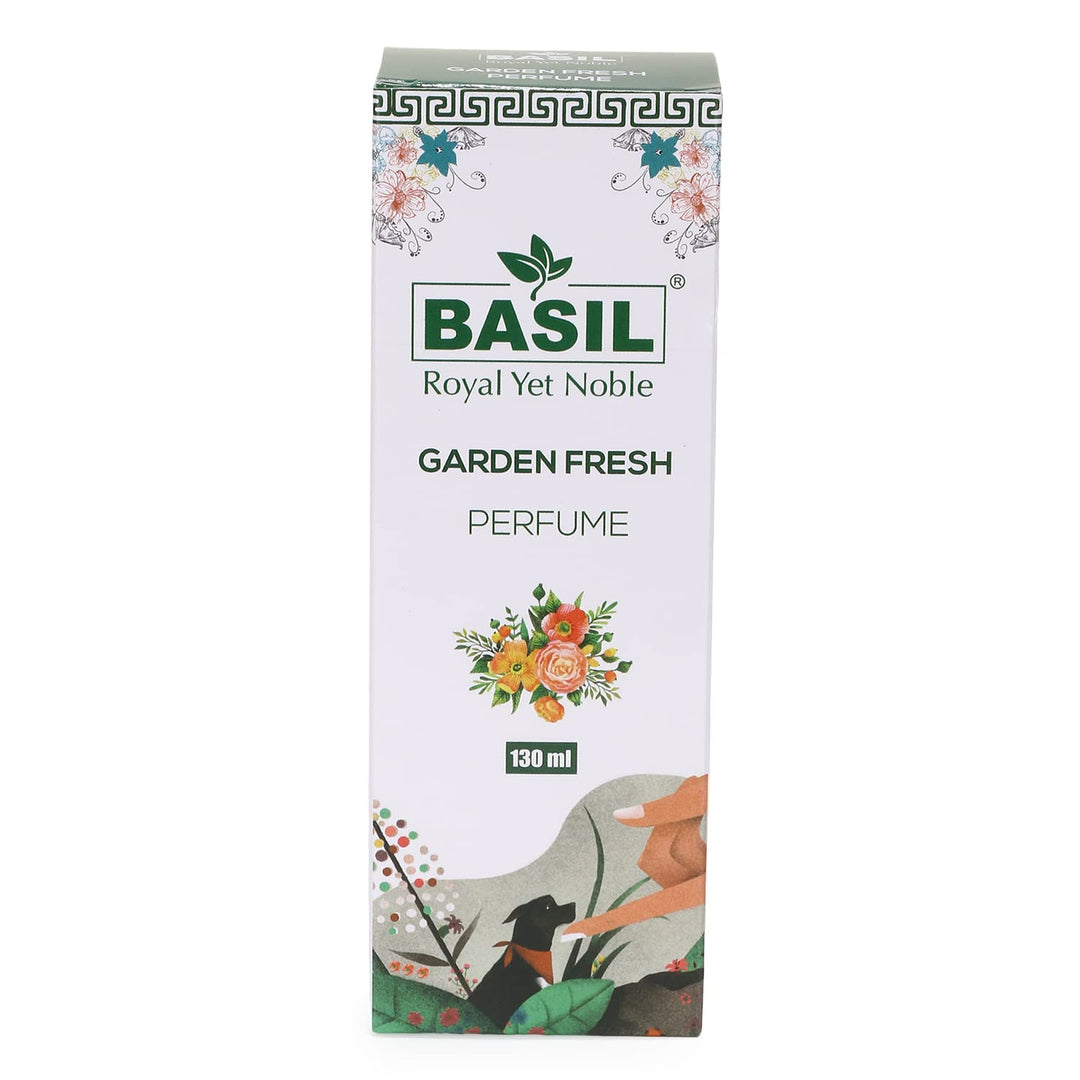 Basil Garden Fresh Pet Perfume 130ml – Long-Lasting Refreshing Fragrance for Dogs & Cats