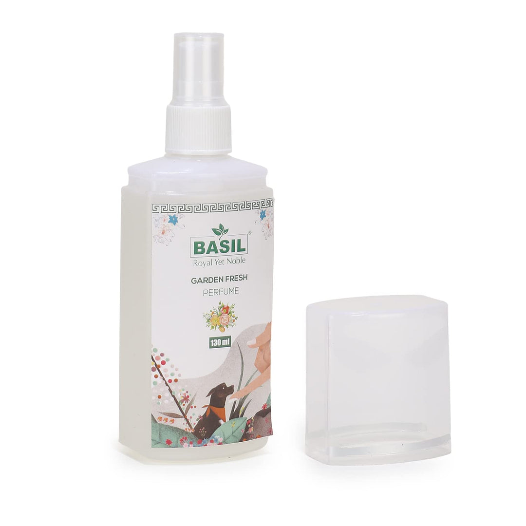 Basil Garden Fresh Pet Perfume 130ml – Long-Lasting Refreshing Fragrance for Dogs & Cats