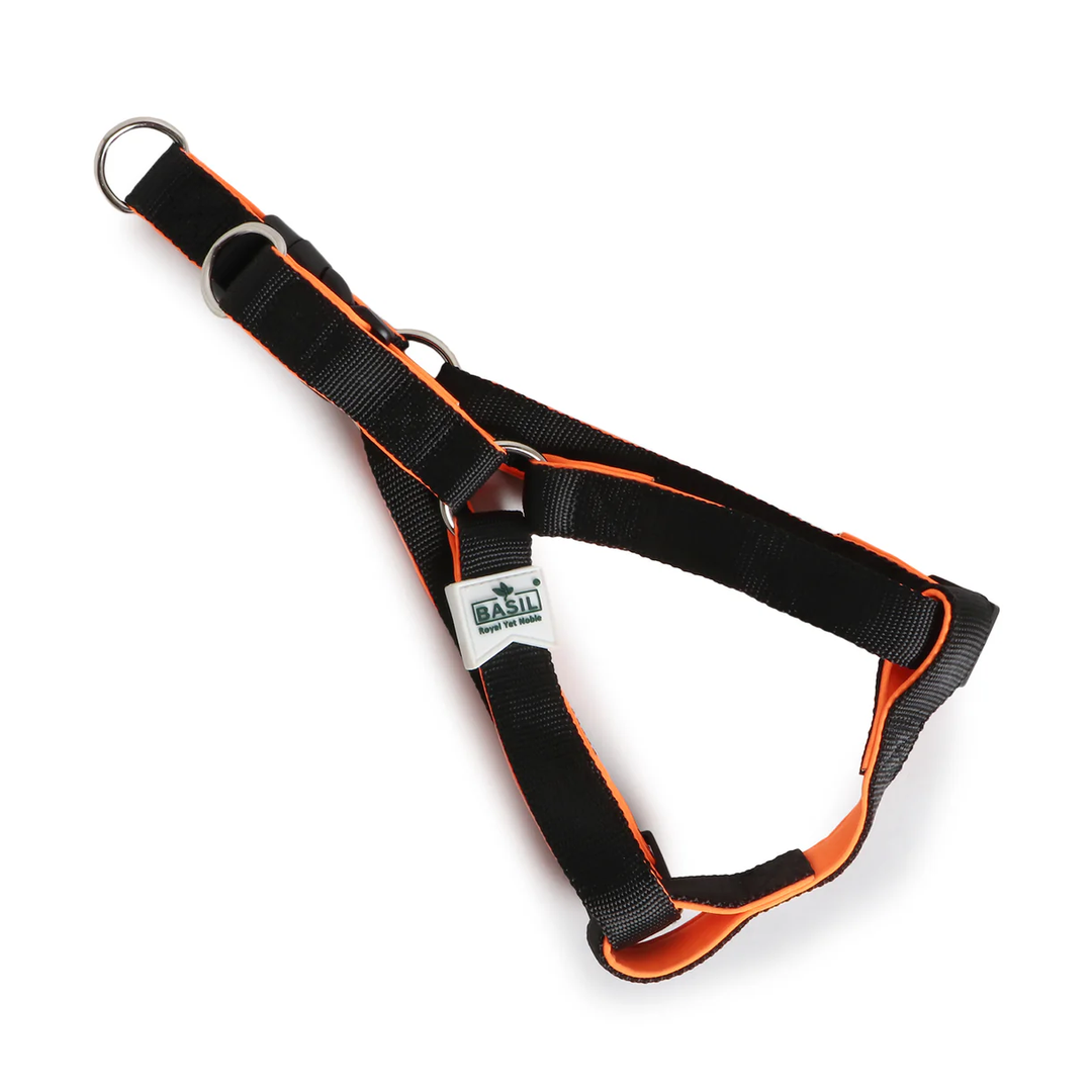 Basil Solid Color Padded Dog Harness – S, M, L, XL | Comfortable & Adjustable Pet Harness