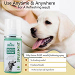 Load image into Gallery viewer, Basil Mouth Freshening Spray for Dogs – Spearmint Flavour, 130ml | Natural Oral Hygiene Spray for Fresh Breath &amp; Dental Health