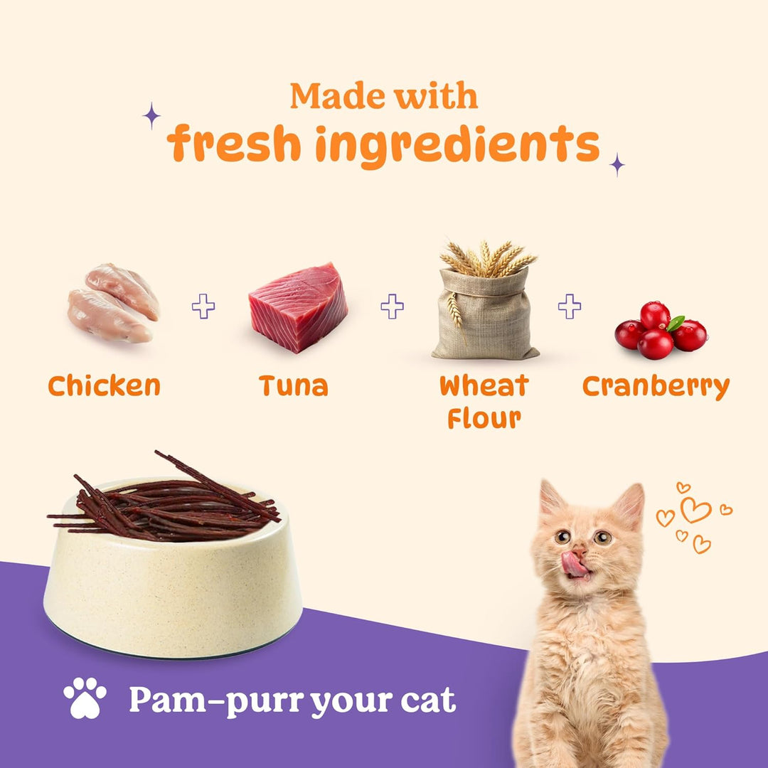Basil Purrfect Dental Sticks for Cats – Tuna & Cranberry (44g)