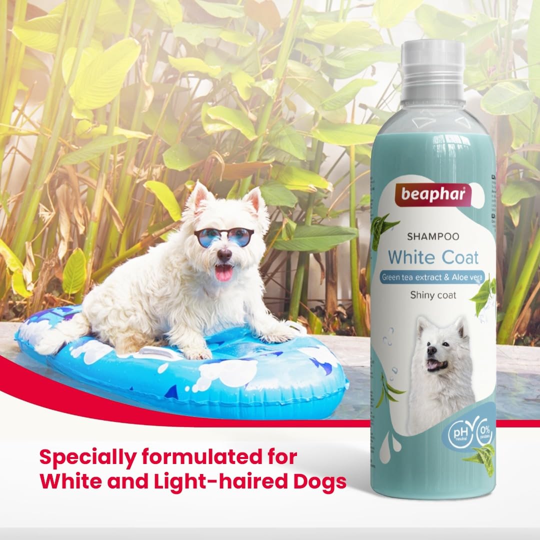 Beaphar Shampoo White Coat Green Tea Extract & Aloe Vera - 250ml