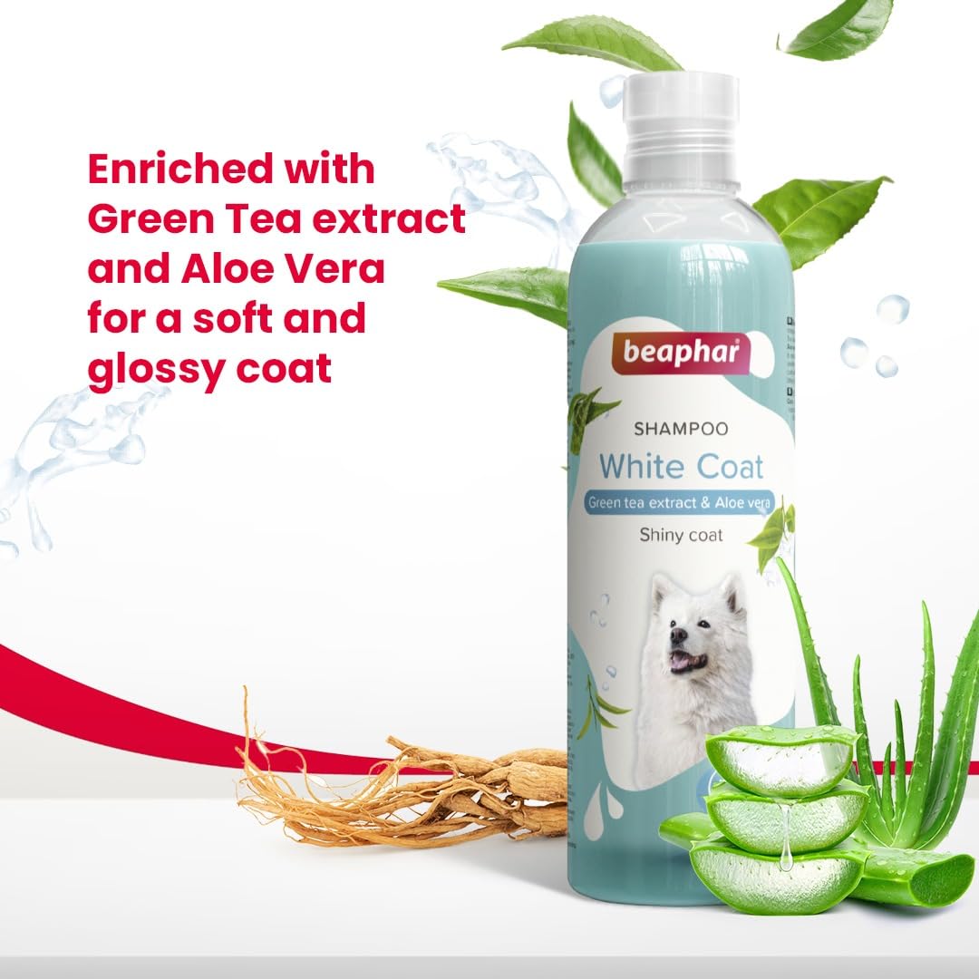 Beaphar Shampoo White Coat Green Tea Extract & Aloe Vera - 250ml