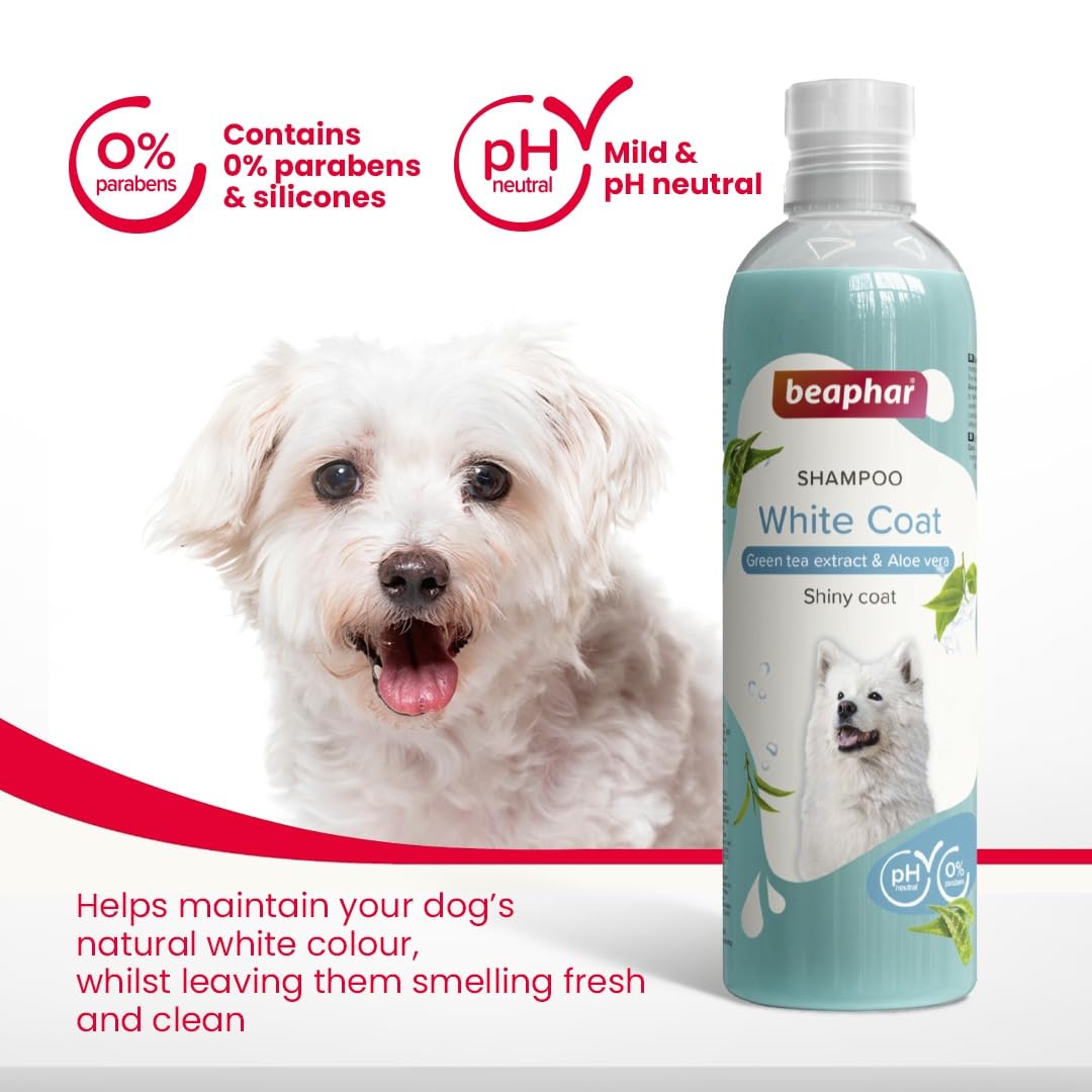 Beaphar Shampoo White Coat Green Tea Extract & Aloe Vera - 250ml