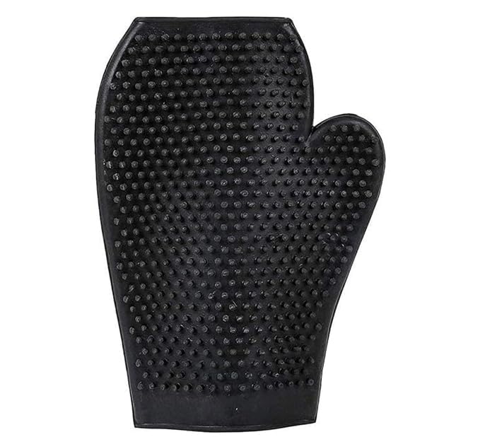 SmartyPet Rubber Pet Bathing & Grooming Glove – Black