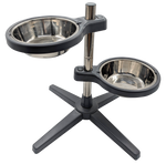 Load image into Gallery viewer, Adjustable Elevated Double Pet Bowl Stand for Cats &amp; Dogs