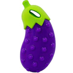 Load image into Gallery viewer, Holy Paws Veggie Bites Eggplant Squeaky Dog Toy – Durable Orbee-Tuff Rubber Chew for Small &amp; Medium Breeds